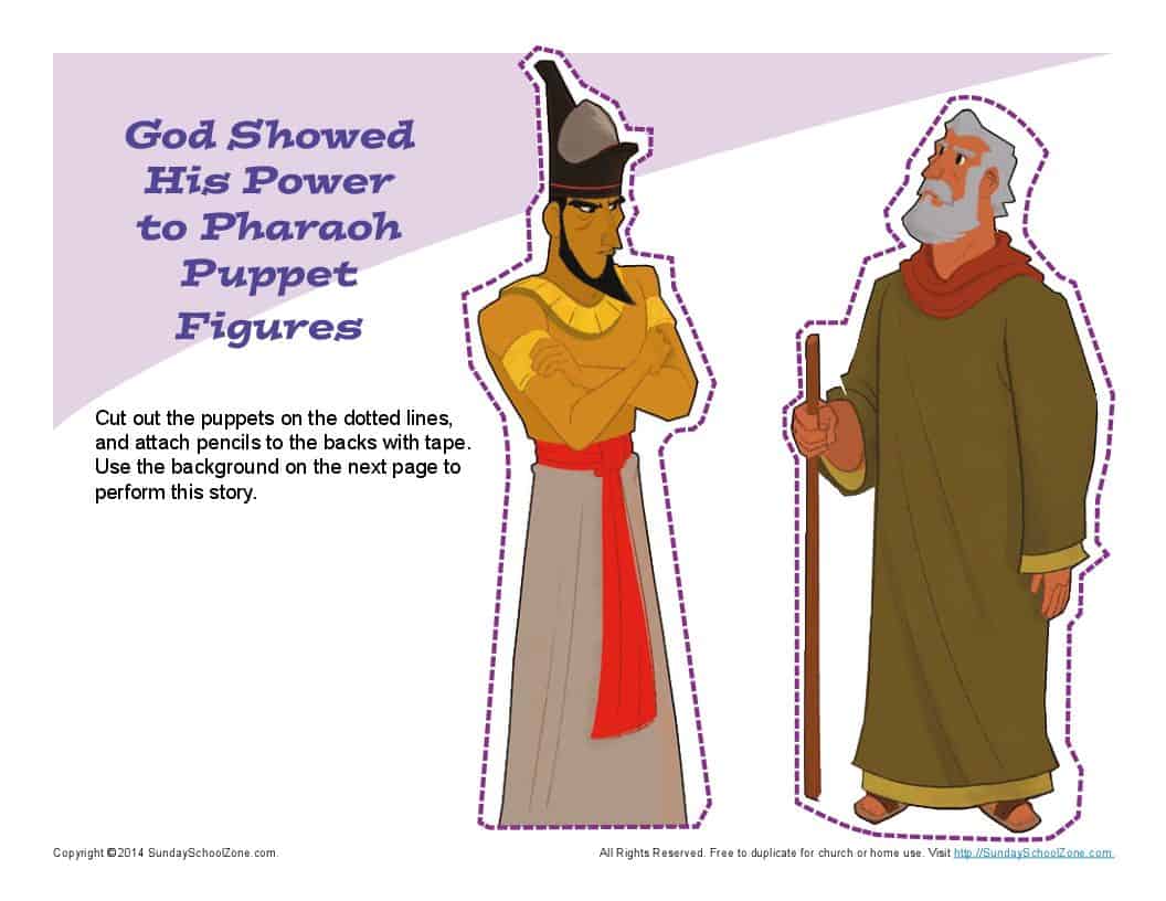 Moses Confronted Pharaoh Puppets | Children’s Bible Crafts and Activities