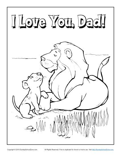 i love you dad coloring pages - photo #27