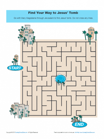 Find Your Way to Jesus' Tomb Maze