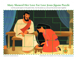 Mary Showed Her Love for Jesus Jigsaw Puzzle