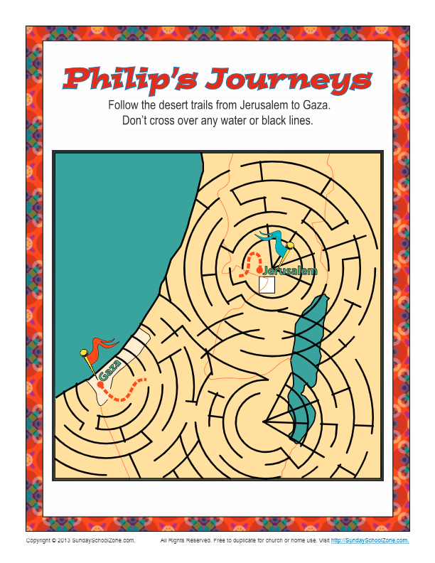 Philip's Journey Bible Activity for Children