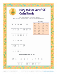 Mary and the Jar of Oil Coded Words