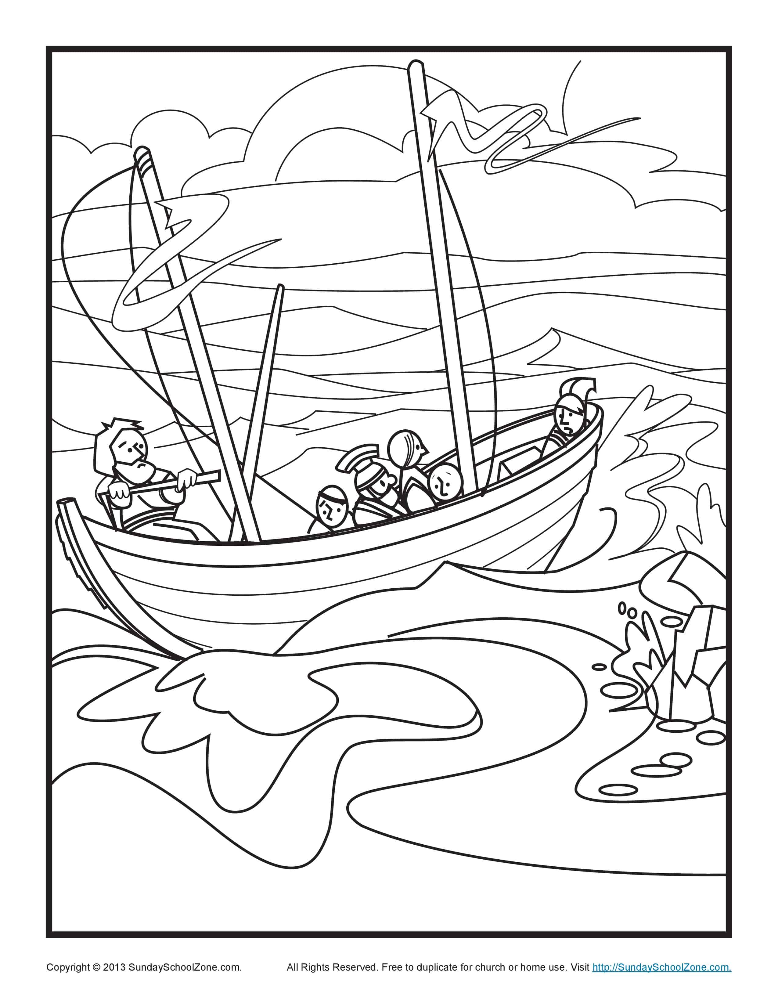 pauls shipwreck coloring page