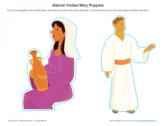 Gabriel Visited Mary Puppets