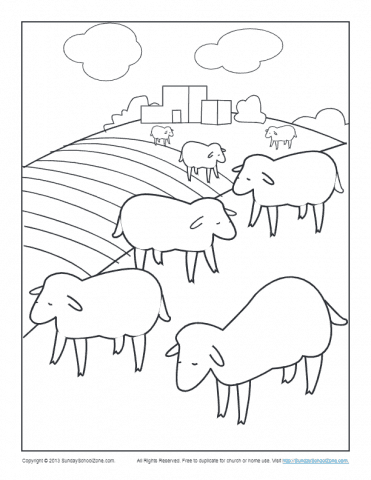 The Lost Sheep Coloring Page For Kids