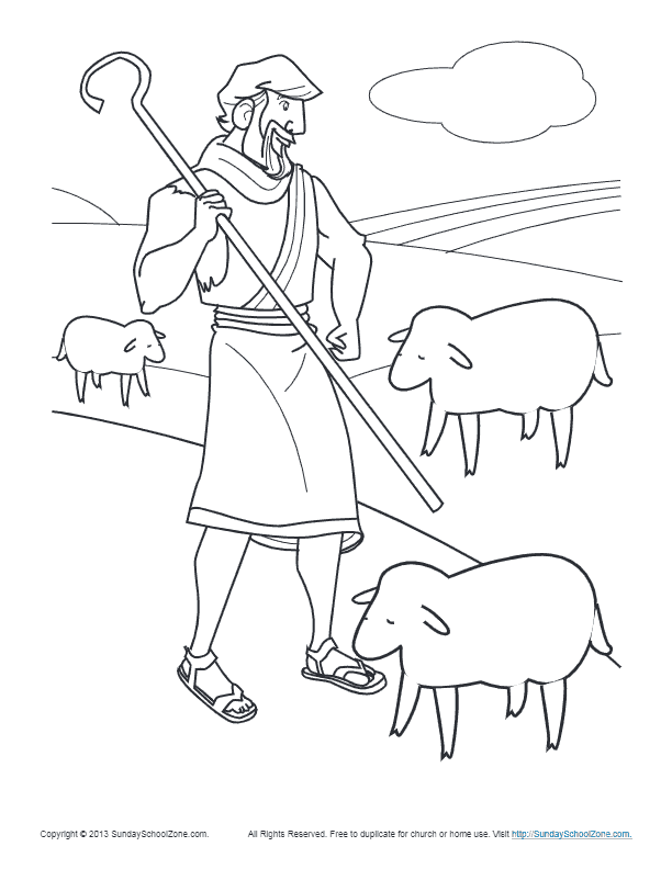 Simple Bible Coloring Pages On Sunday School Zone