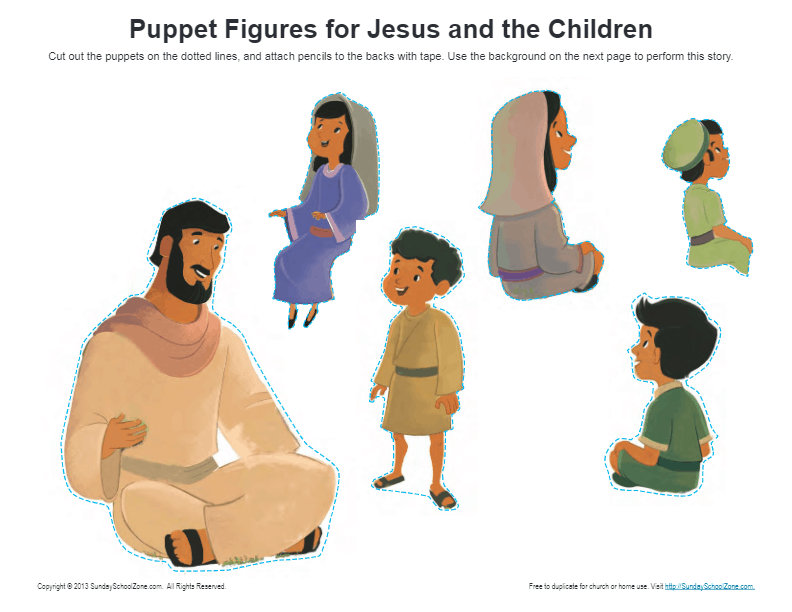 Jesus and the Children Puppet Craft | Bible Crafts for Kids