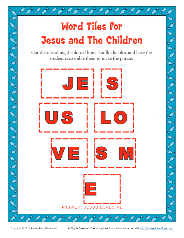 Jesus Words For Kids