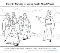Bible Coloring Pages for Kids | Jesus Taught About Prayer