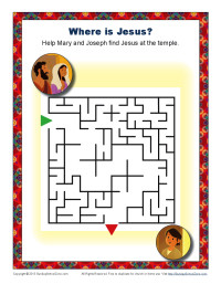 Where Was Jesus? | Printable Bible Maze for Children