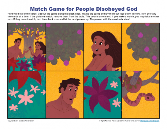 People Disobeyed God Match Game