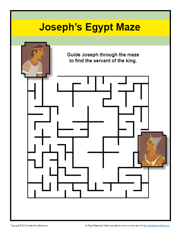 Bible Maze Activity Sheets