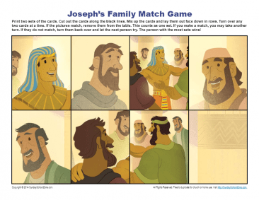 Joseph And His Family Match Game 