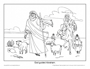 Abraham Coloring Page Printable God Guided Abraham