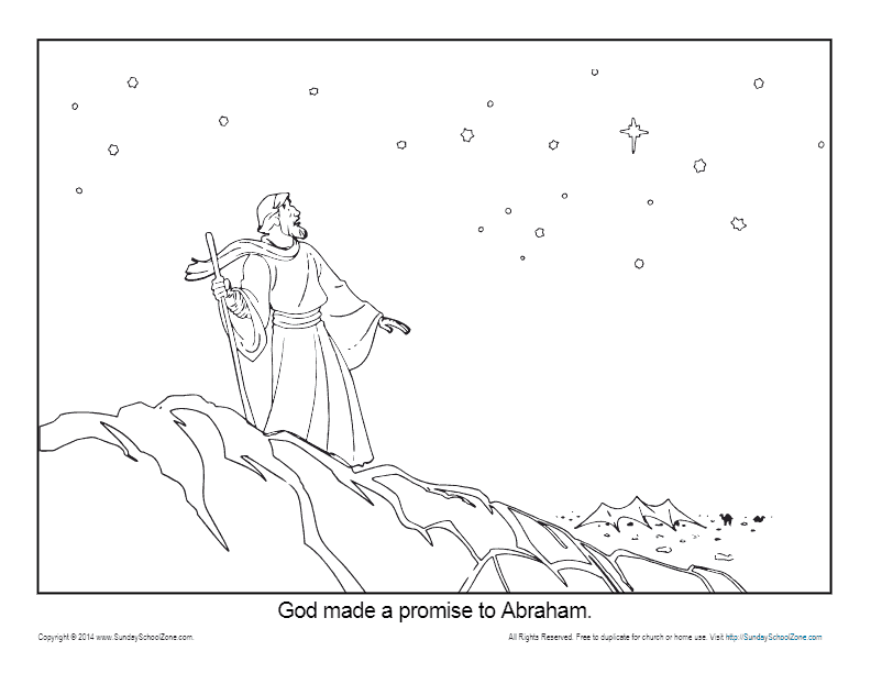 Abraham Coloring Page Printable - God Made a Promise to Abraham