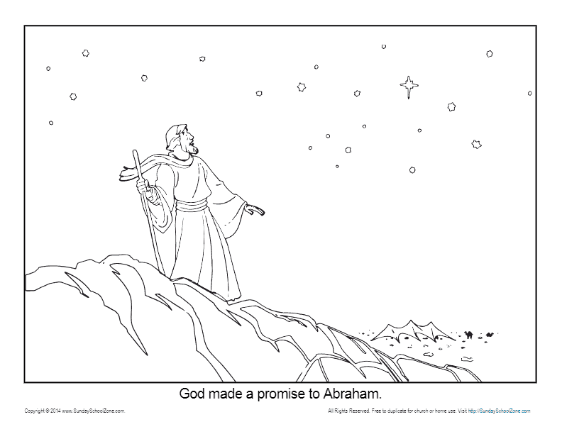 abraham and the promise coloring pages