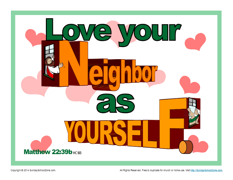 love-your-neighbor-as-yourself-scripture-page-on-sunday-school-zone