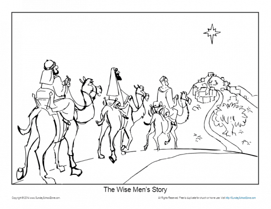Christmas Coloring Page - The Wise Men's Story