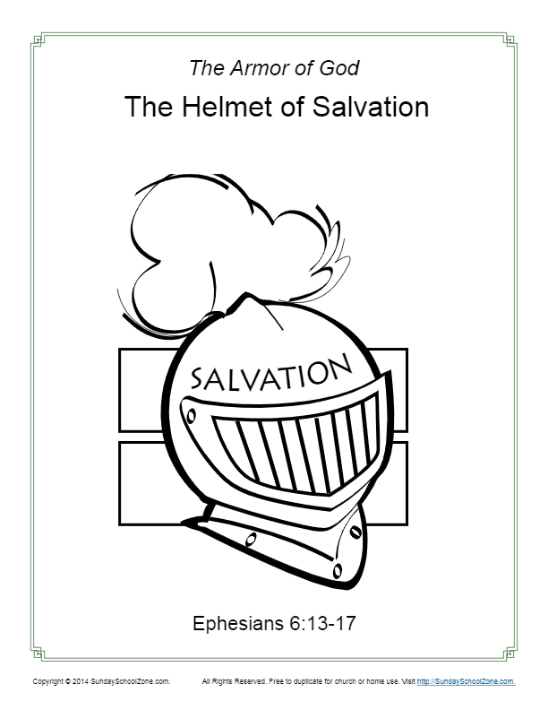 Helmet Of Salvation Coloring Page
