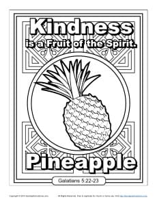 Fruit of the Spirit for Kids | Kindness Coloring Page