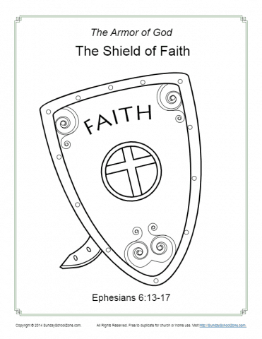 Shield of Faith Coloring Page | Armor of God for Kids