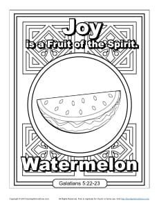 Fruit of the Spirit for Kids | Joy Coloring Page