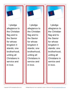 Christian Pledge of Allegiance - Printable Bookmarks