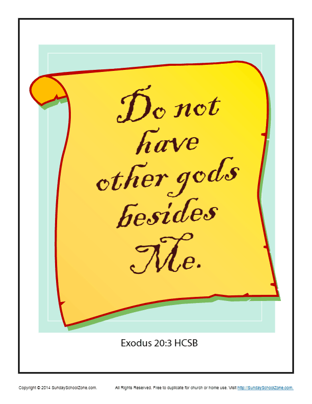 Exodus 20:3 Scripture Page