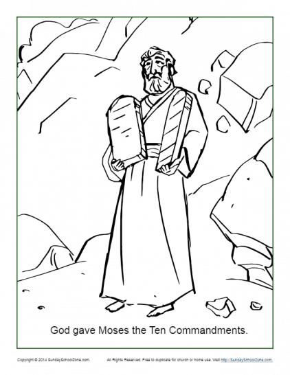 Moses Ten Commandments drawing free image download