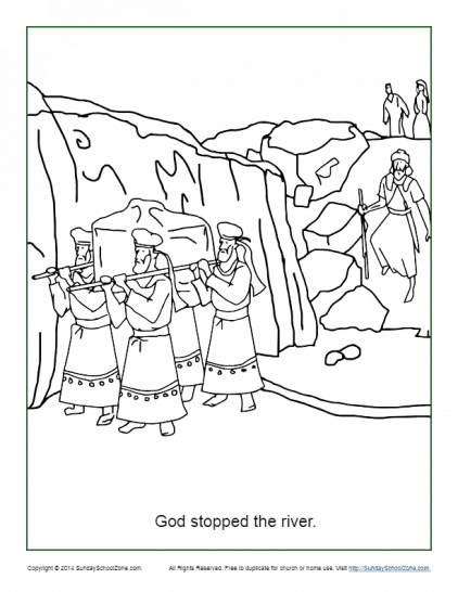 God Stopped the River Coloring Page