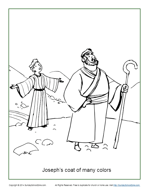 Download Joseph's Coat of Many Colors Coloring Page