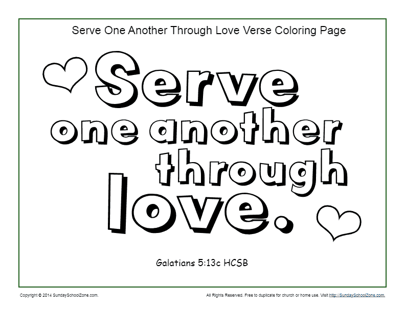 Free Printable Church Serving Others Color Pages