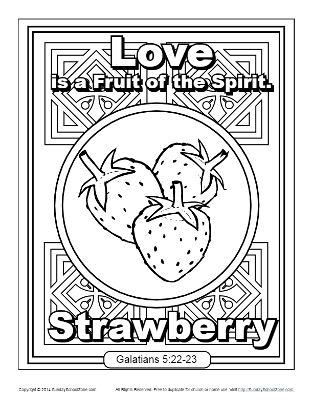 coloring pages fruit of the spirit