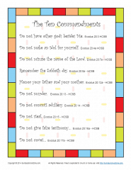 ten commandments for kids