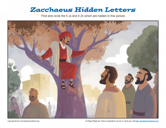Zacchaeus Hidden Letters