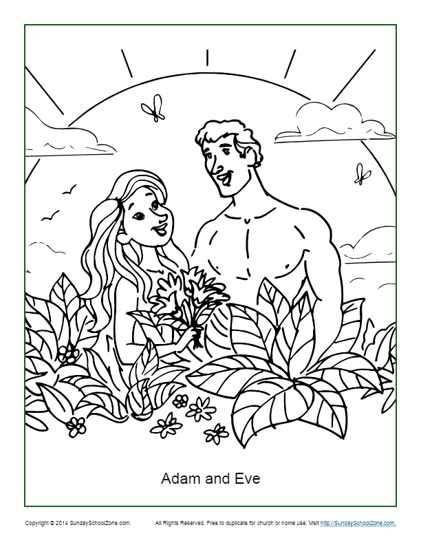 Adam And Eve Coloring Pages Printable - boringpop.com