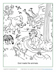 gods creation coloring pages for children