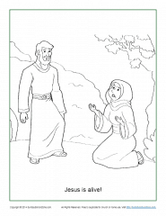 Jesus Is Alive! Resurrection Coloring Page