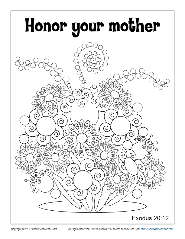 28+ elegant pict Children's Church Mother's Day Coloring Pages / Mother