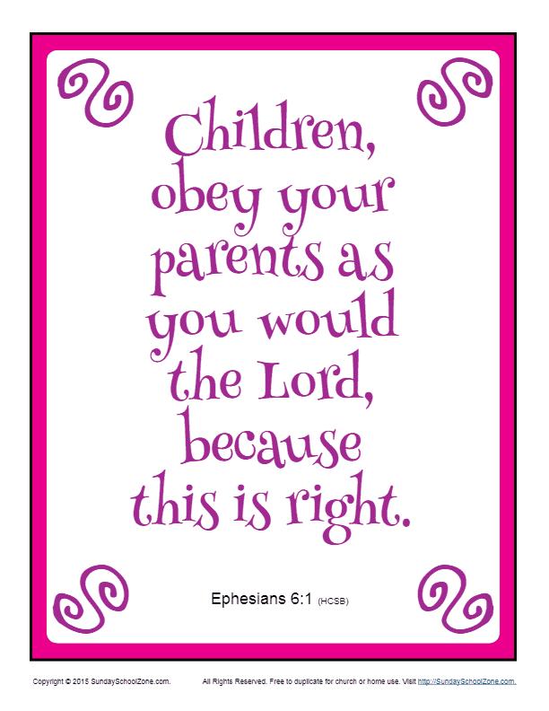 Bible Verse About Obey Your Parents