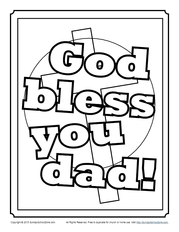 father s day coloring pages on sunday school zone