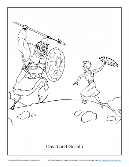 David And Goliath Coloring Pages Free 5