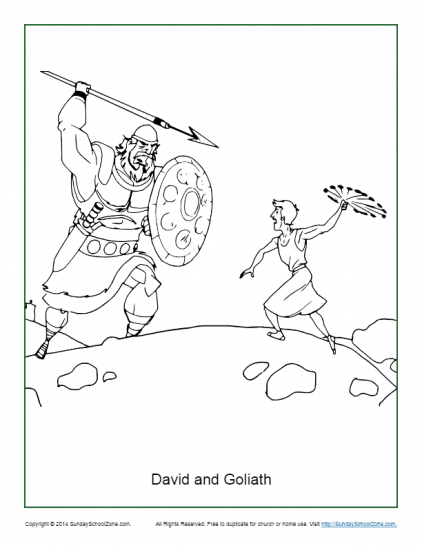 David Und Goliath Ausmalbild Goliath David Coloring Bible Pages Drawing ...