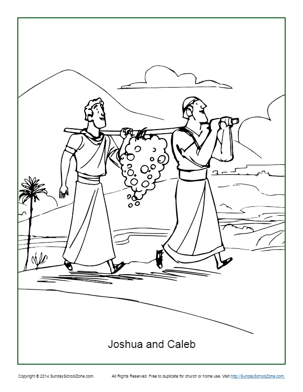 595 Cute Joshua And Caleb Bible Coloring Pages with Printable