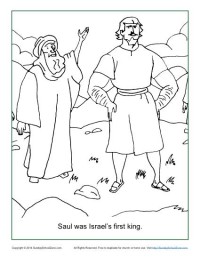 Saul Was Israel's First King Coloring Page - Children's Bible ...