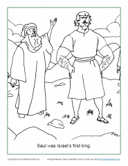 Saul Was Israel's First King Coloring Page - Children's Bible ...