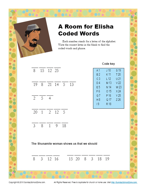 a-room-for-elisha-coded-words-children-s-bible-activities-sunday