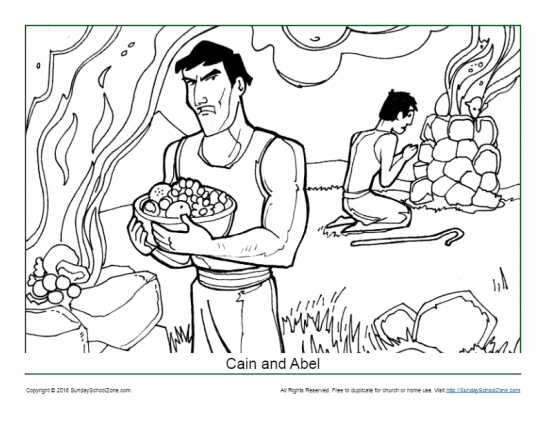 Cain and Abel Coloring Page