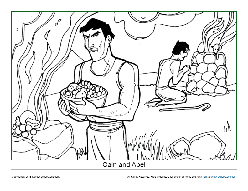 Cain and Abel Coloring Page on Sunday School Zone