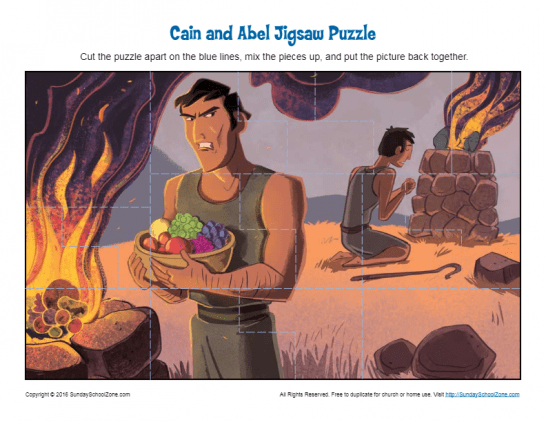 Free Cain And Abel Bible Activities On Sunday School Zone